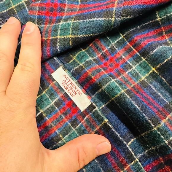 Vintage Pendleton Shirt Men Large Wool Flannel 70s Lodge Allison Tartan - Picture 6 of 12